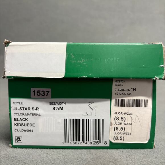 JLO Jennifer Lopez  xREVOLVE Star Sandal Heels in Black Size 8.5 - Picture 3 of 12